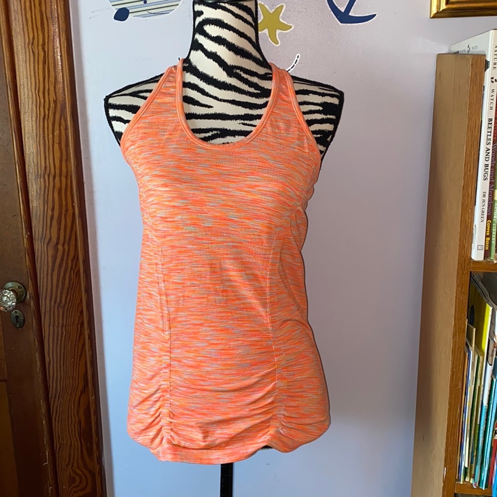 Athleta orange and gray tank top size S